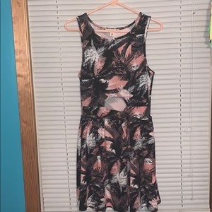 Pink black and white summer dress